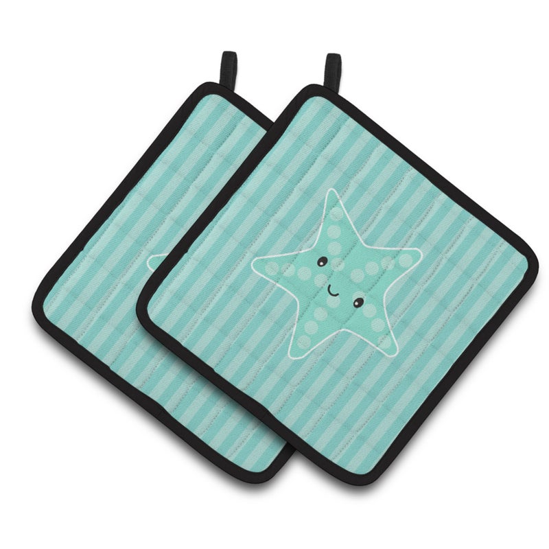 Caroline's Treasures ""Caroline's Treasures BB7127PTHD Starfish Pair of Pot Holders  7.5 x 7.5""""  Multicolor"" 