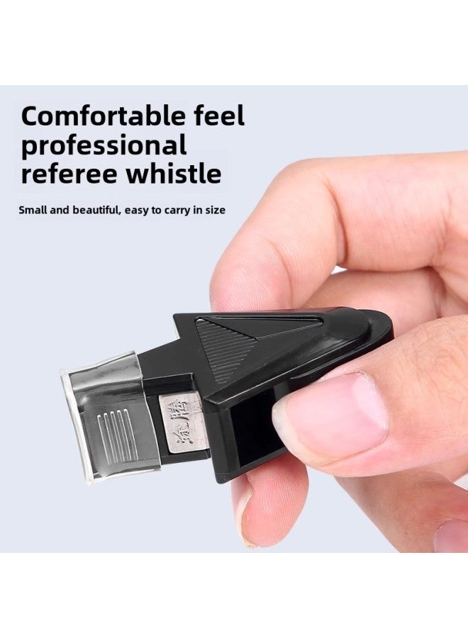 Generic Whistle Referee Special Outdoor Training Super-loud High-pitched Survival Whistle Basketball Physical Education Teacher Professional Nuclear-free Whistle-Color:Triangle Whistle Black [Send 4 Accessories]] - Image 3