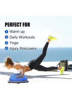 Arabest Half Ball Balance Trainer - 46cm Anti Slip Half Balance Ball with Resistance Bands and Foot Pump, Exercise Ball for Yoga, Fitness, Core Training, Home Gym Workout  - Image 5