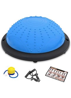 Arabest Half Ball Balance Trainer - 46cm Anti Slip Half Balance Ball with Resistance Bands and Foot Pump, Exercise Ball for Yoga, Fitness, Core Training, Home Gym Workout  - Image 1