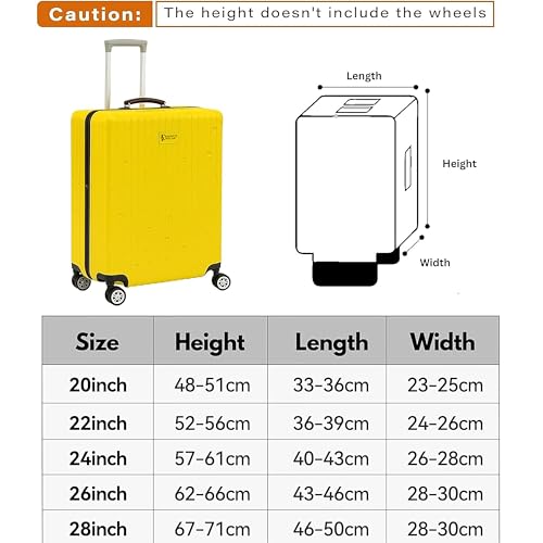 Fancy Walas Suitcase Cover 20 Inch Trolley Bag Cover Transparent PVC Suitcase Bag Cover with Zipper Dustproof Waterproof & Cabin Bag Anti-Scratch Luggage Cover for Travel Accessories, (Black, Pack of 1, 20 Inch) - Image 2