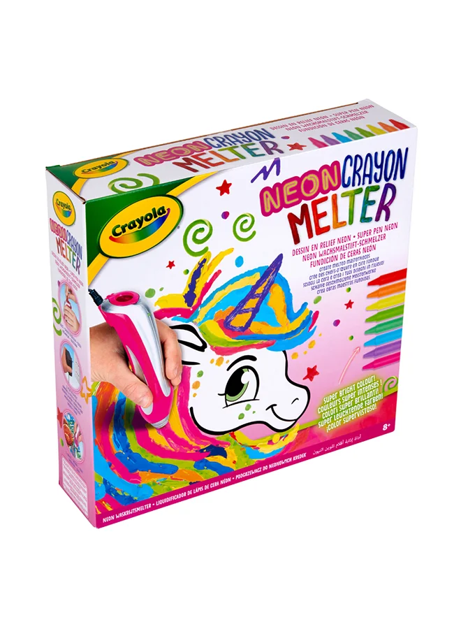 كرايولا Crayola - Neon Crayon Melter | Unicorn Style - Melting Art, Gift for Kids | Arts & Crafts for Girls & Boys, Best Tween Craft Kit | Ages 8+