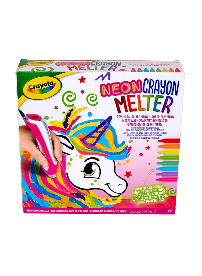 كرايولا Crayola - Neon Crayon Melter | Unicorn Style - Melting Art, Gift for Kids | Arts & Crafts for Girls & Boys, Best Tween Craft Kit | Ages 8+