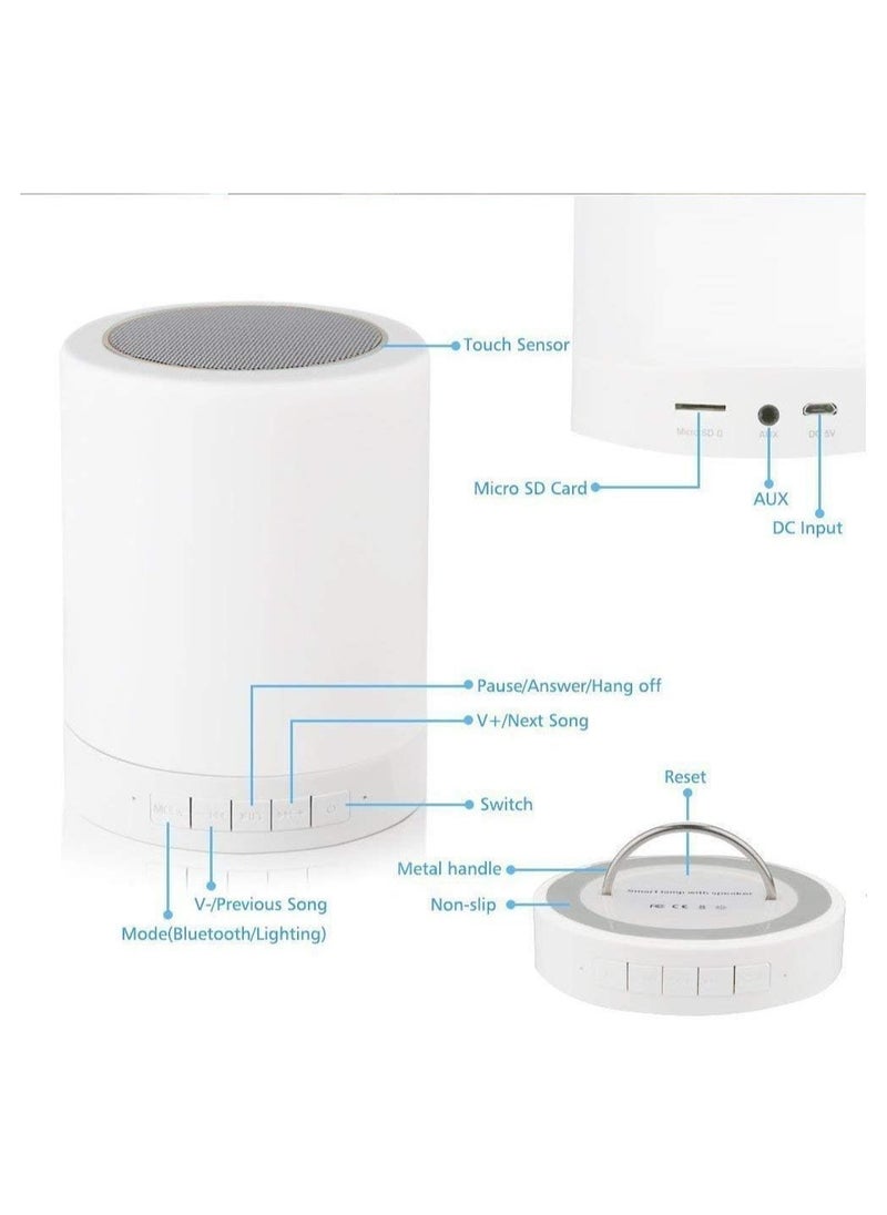 Smars CL-671 LED Touch Lamp Wireless Bluetooth Speaker with TF Card/Aux/Speaker Phone, FireWire