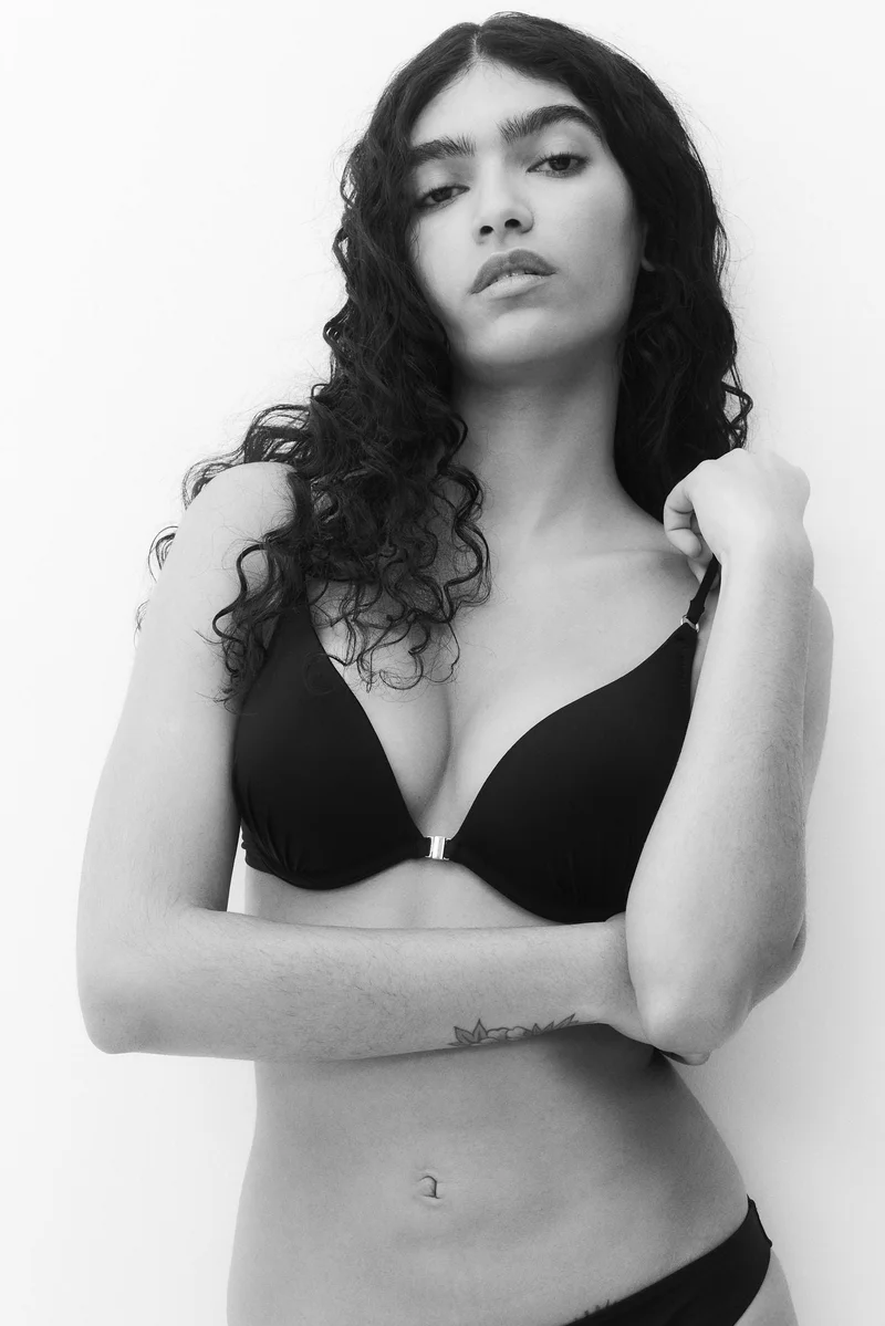 H&M Super push-up deep plunge bikini top