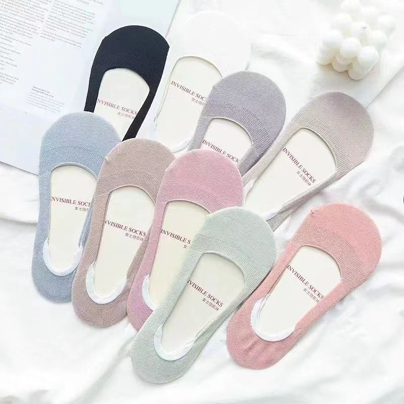 Womens Invisible No-Slip Low-Cut Liner Socks Random mixed hair