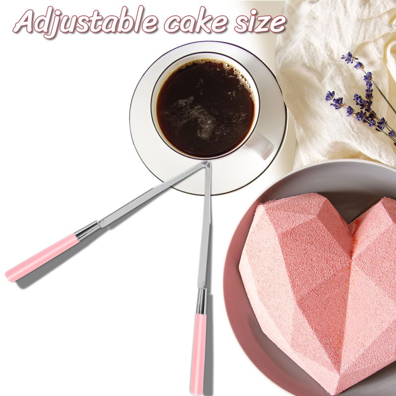 Lmisraely 2 Pcs Cake Slicer Cutter and Multi Function Cake Server Stainless Steel Set for Cutting and Serving Desserts, Brownies, Pizza Cake Spatula - Image 5