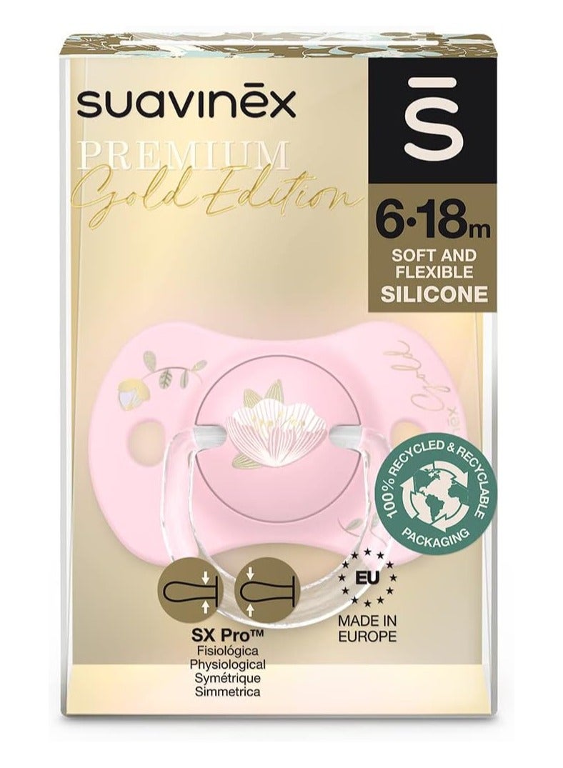 SUAVINEX سوفينكس إس فيز مصاصة إس 6/18M بريميوم جولد وردي L - Image 2