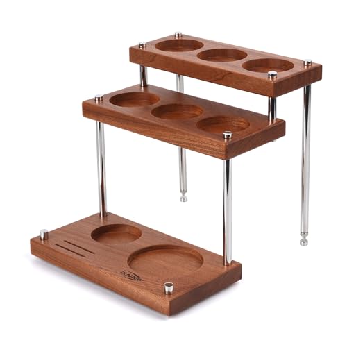 IKAPE 51/53/58mm General Espresso Tamper Station 2025 Newly, Multi-functional 3-tier Coffee Tool Storage Stand, Designed for Tamp, Distributor, Dosing Cup, Puck Screen, WDT, Basket, Funnel