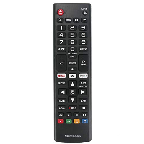 Allimity AKB75095305 Replacement Remote Control fit for LG LCD LED TV 32LJ616D 32LJ610D 32LJ618U 32LJ610D-TA 32LJ610U-TD 32LJ610Z-TD 32LJ620D-TD 32LJ616D-TA 32LJ618D-TF 32LJ618U-TF - Image 1