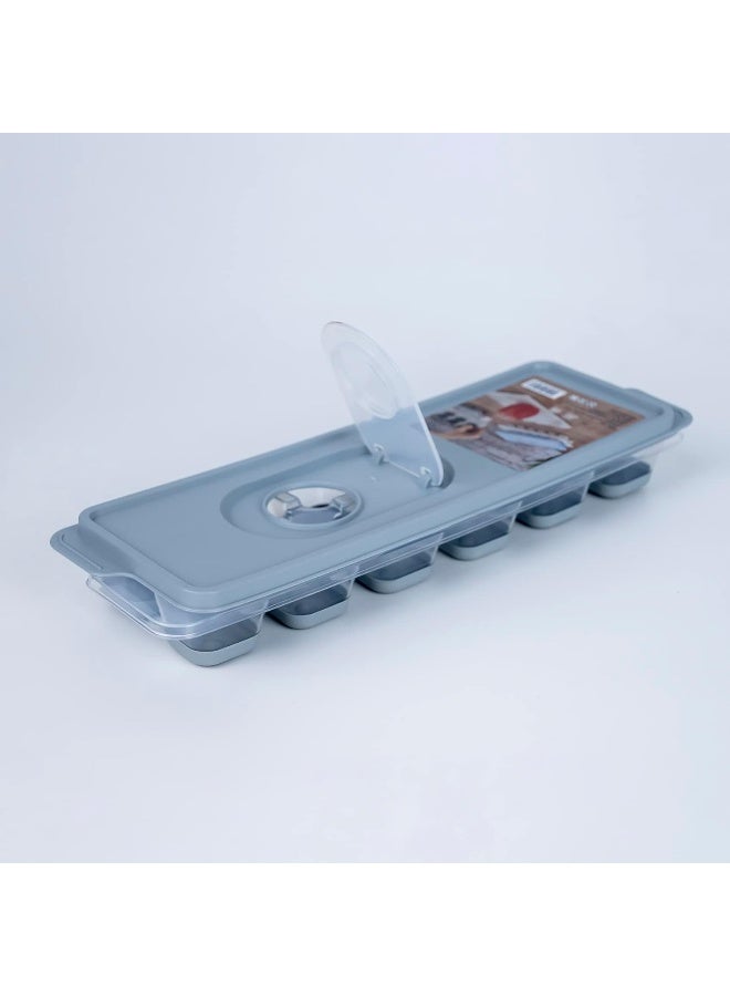 ORGANiZERS Ice Cube Tray With Easy Release Base Removable Lid, 15 Cubes, Bpa Free, Grey - Image 4