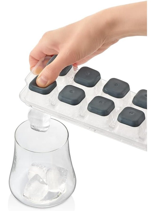ORGANiZERS Ice Cube Tray With Easy Release Base Removable Lid, 15 Cubes, Bpa Free, Grey - Image 2