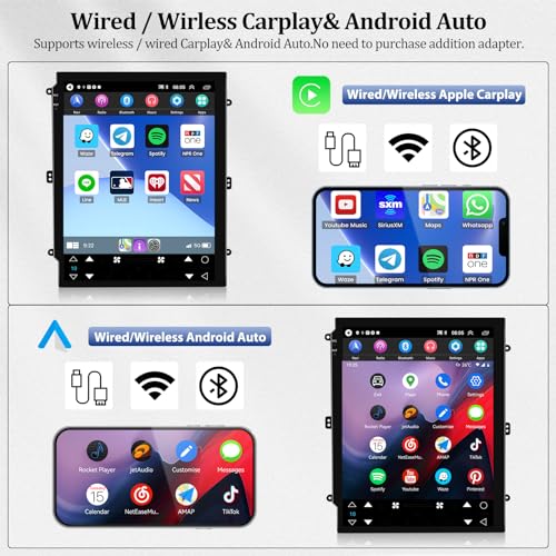 AMprime [4+64G] 8-Core Android 15 Car Stereo for Hummer H2 2002-2007 with Wireless Carplay&Android Auto,9.7 Inch Touch Screen Car Radio with GPS WiFi Bluetooth FM/RDS SWC Dual USB/AUX-in+Backup Camera - Image 3