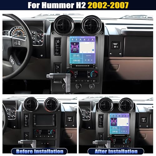 AMprime [4+64G] 8-Core Android 15 Car Stereo for Hummer H2 2002-2007 with Wireless Carplay&Android Auto,9.7 Inch Touch Screen Car Radio with GPS WiFi Bluetooth FM/RDS SWC Dual USB/AUX-in+Backup Camera - Image 2