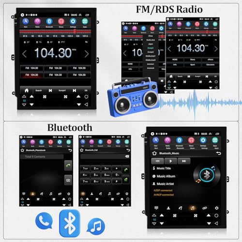AMprime [4+64G] 8-Core Android 15 Car Stereo for Hummer H2 2002-2007 with Wireless Carplay&Android Auto,9.7 Inch Touch Screen Car Radio with GPS WiFi Bluetooth FM/RDS SWC Dual USB/AUX-in+Backup Camera - Image 5