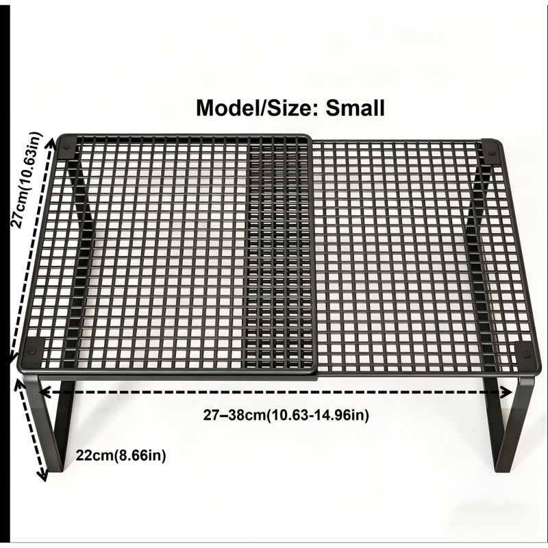 3 Models And Sizes to Choose From, Multi-Layer Stackable Telescopic Storage Rack, Vertical Space Storage Rack, High Load-Bearing Layered Metal Shelf, Maximum Expansion Range Up to 85Cm/33.46In, High-Strength Carbon Steel Is Not Easy to Deform - Image 5