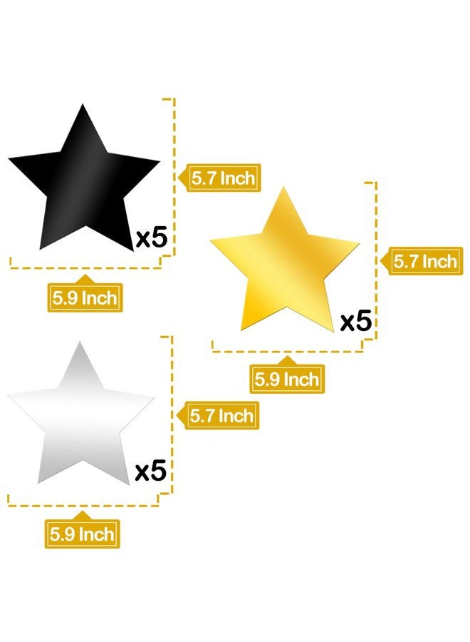 KATCHON Hanging Star Swirls Decorations Kit - Gold, Black and Silver | No DIY Requried | Great for Graduation Decorations Party Supplies, Events, New Year Black and Gold Party Decorations - Image 3
