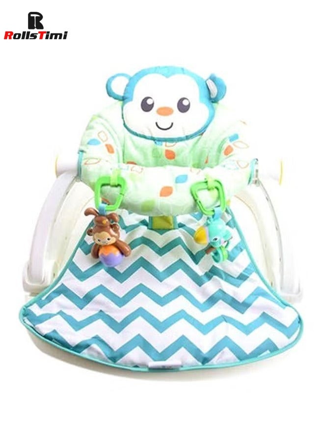 RollsTimi  Monkey Themed Baby Play Sit-Me-Up Floor Seat Suitable For 0M And Above - Image 2