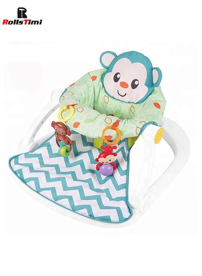 RollsTimi  Monkey Themed Baby Play Sit-Me-Up Floor Seat Suitable For 0M And Above - Image 5