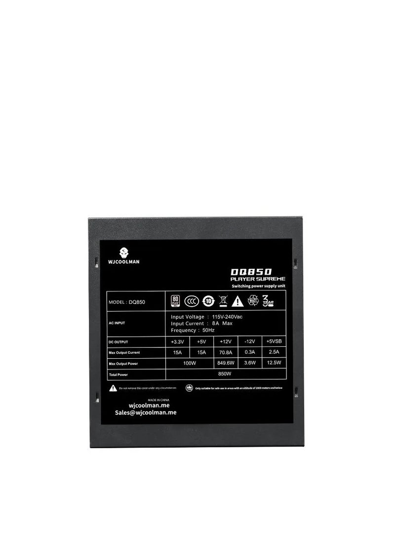 WJCOOLMAN مزود طاقة WJ Coolman DQ850 850W+80 Gold Modular ATX 3.1 - Image 2