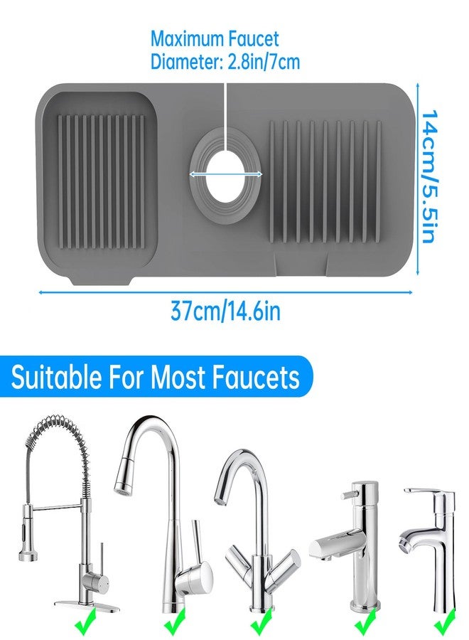 NiHome Silicone Faucet Splash Guard, Kitchen Sink Splash Guard, Sink Protectors for Kitchen Sink, Faucet Mat for RV Bathroom Laundry Room Kitchen, Fits Faucets up to 2.5 Inches - Image 5