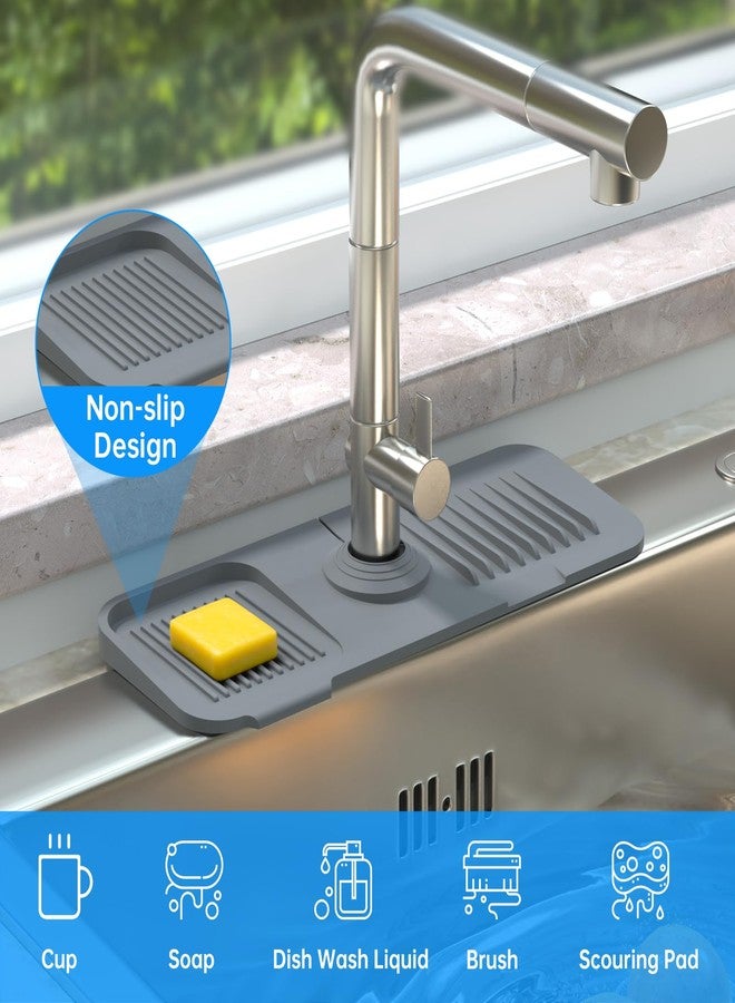 NiHome Silicone Faucet Splash Guard, Kitchen Sink Splash Guard, Sink Protectors for Kitchen Sink, Faucet Mat for RV Bathroom Laundry Room Kitchen, Fits Faucets up to 2.5 Inches - Image 4