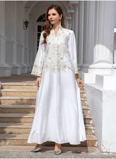 Abaya Embroidered Robe Evening Dress. White. - pzsku/Z015A7653194E73FFD512Z/45/_/1731410688/17b09ca9-640f-4af0-9067-8dbe572f3d7a