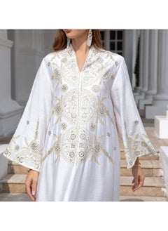 Abaya Embroidered Robe Evening Dress. White. - pzsku/Z015A7653194E73FFD512Z/45/_/1731410697/14c0f73a-f39c-4e19-9497-3b4bb5bd9218