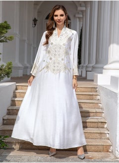 Abaya Embroidered Robe Evening Dress. White. - pzsku/Z015A7653194E73FFD512Z/45/_/1731410699/a2e66c04-33a4-4ec3-a091-b5ed656e758d