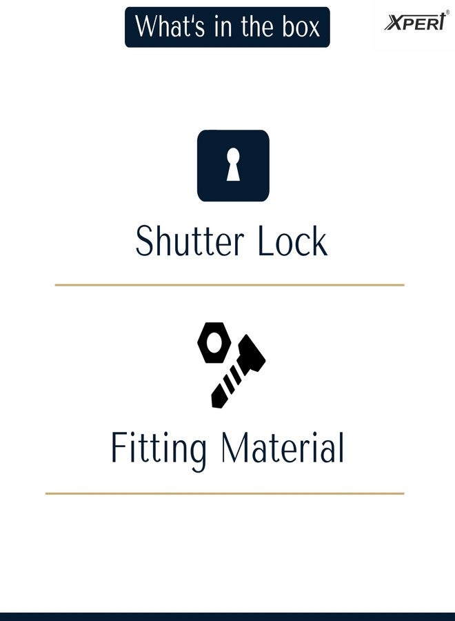 Xpert Navy Side Shutter Lock by Xpert, 1 Unit (Made of Metal Sheet Material), Used as Shutter Lock for Shop & Factories. Locks for Shutter - Image 5