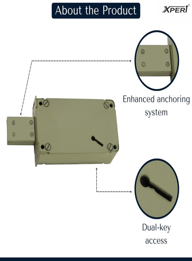 Xpert Navy Side Shutter Lock by Xpert, 1 Unit (Made of Metal Sheet Material), Used as Shutter Lock for Shop & Factories. Locks for Shutter - Image 2