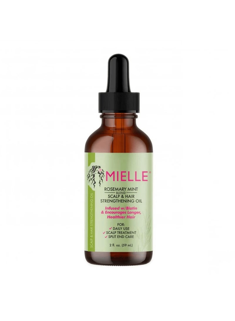 Mielle Rosemary Mint Scalp & Hair Strengthening Oil Infused With Biotin For All Hair Types 59ml