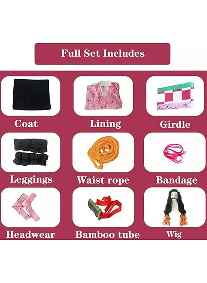 Cosplay Demon Slayer: Kimetsu no Yaiba Kobe Uchisako Costume Wearing Kimono Full Cosplay Costume (Size M) - Image 2