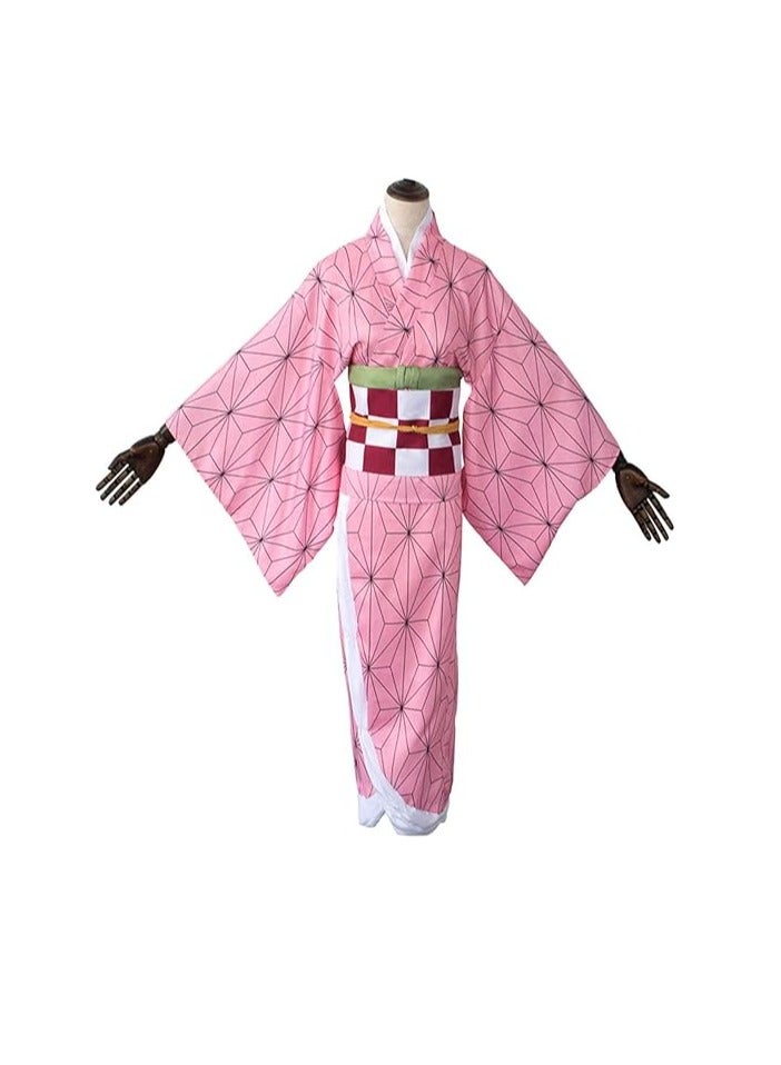 Cosplay Demon Slayer: Kimetsu no Yaiba Kobe Uchisako Costume Wearing Kimono Full Cosplay Costume (Size M) - Image 5