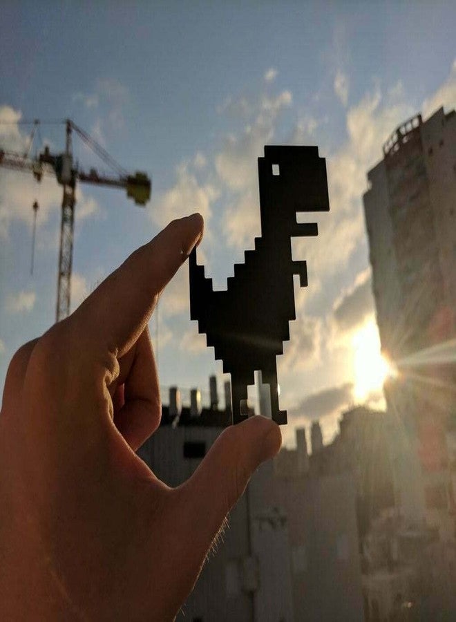 CERO 3D Printed Jumping Rex no Internet Jumping Dinosaur (Black PLA Plastic) - Image 3