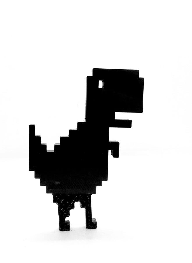 CERO 3D Printed Jumping Rex no Internet Jumping Dinosaur (Black PLA Plastic) - Image 1