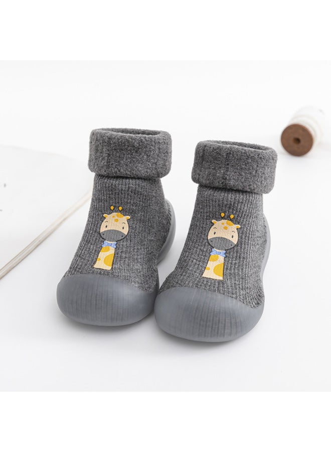 Autumn And Winter New Children's Fleece-lined Floor Shoes Boys And Girls Baby Long Warm Thick Socks Shoes Baby Toddler Shoes