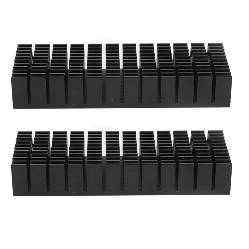 مشتت حرارة ألومنيوم 120x40x20مم مع غراء خلفي لتبريد لوحات PCB والموجهات فوق الصوتية ولوحات طاقة المعالج - Image 2