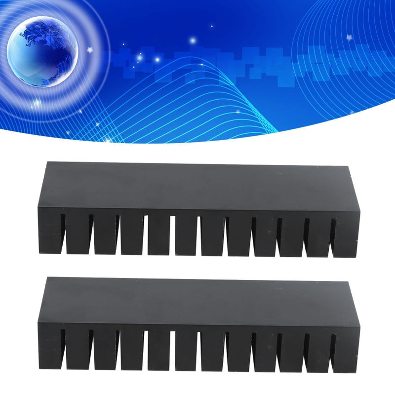 مشتت حرارة ألومنيوم 120x40x20مم مع غراء خلفي لتبريد لوحات PCB والموجهات فوق الصوتية ولوحات طاقة المعالج - Image 5