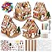 Fovths 4 Sets DIY House Kit Craft Kit 71 Pieces Unfinished House Craft for Party Game Craft Supplies - Image 3