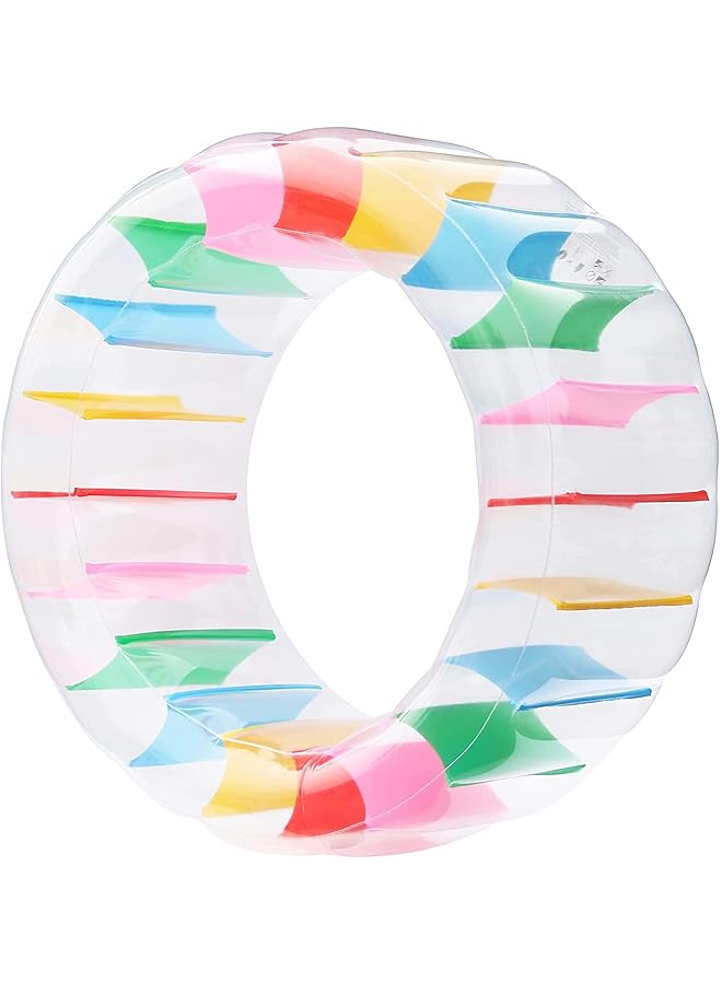 KASTWAVE Kids Colorful Inflatable Water Wheel 40 Inches Giant Roller Float Colorful Swimming Pool Float - Image 1