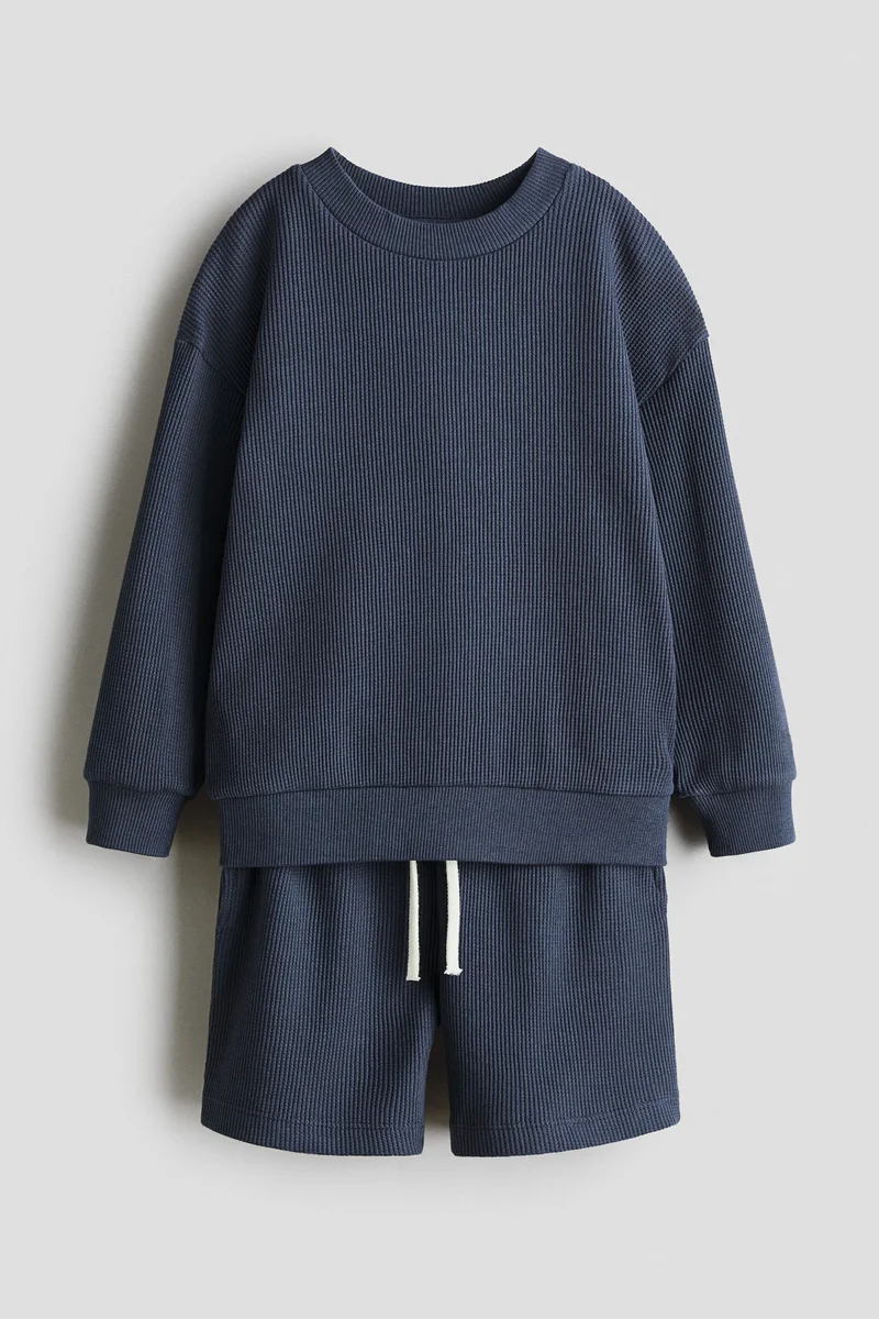 H&M 2-piece waffled cotton set