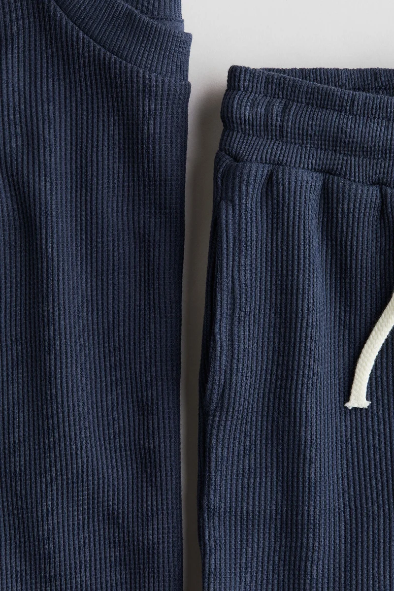 H&M 2-piece waffled cotton set