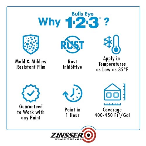 Zinsser 1 Quart Bulls Eye 1-2-3 Primer Sealer Stain Killer - Image 5