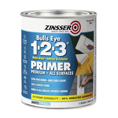 Zinsser 1 Quart Bulls Eye 1-2-3 Primer Sealer Stain Killer - Image 1