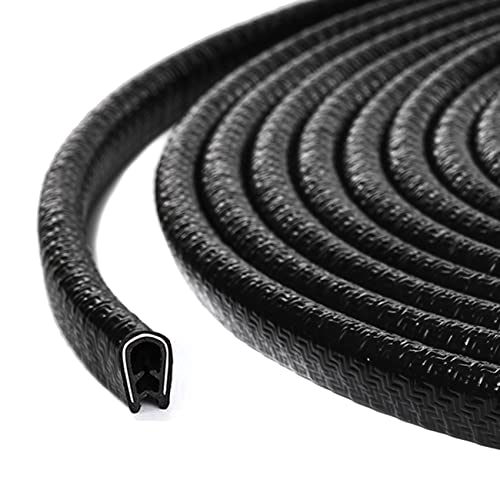 Tintvent 32Ft Car Door Edge Guards Black Universal Rubber Car Door Edge Protector U Shape Automotive Door Entry Guard, Edge Trim Fits for Sedans, Trucks, SUV, ATV, Boats - Image 1