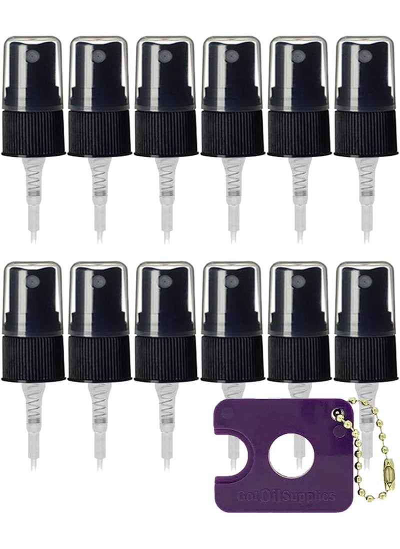 Discount Manufacturing & Distributing - Spray Bottle Tops For Essential Oil Bottles. Reduce, Reuse and Recycle Your Empty EO Containers and Bottles With Our Fine Mist Sprayer Replacement Pump (Black) by Got Oil Supplies - Image 1