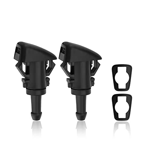 ASUBHA 2PCS Front Windshield Washer Nozzles Windshield Wiper Sprayer Nozzle Jet Kit Replacement for Most Cars Ram Replaces 4805742AB 4805742AC 5113049AA 55077460AA 5303833AA - Image 1