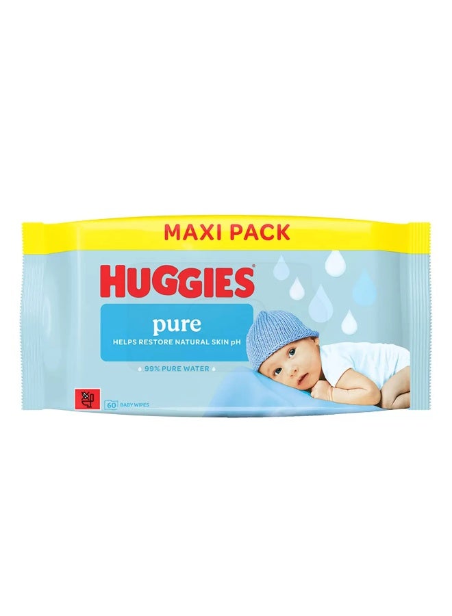هجيز مناديل مبللة للأطفال خالية من البلاستيك، 12 عبوة × 60 منديل، آمنة لبشرة الأطفال الحساسة - Image 2
