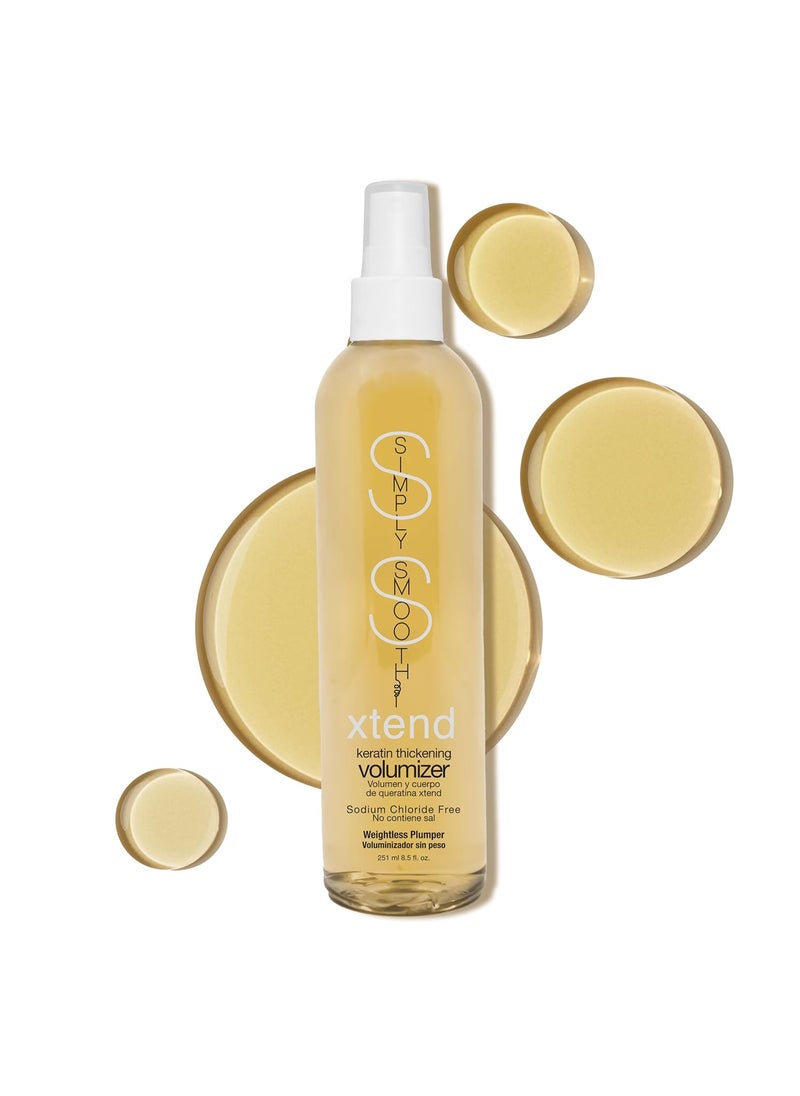 SIMPLY SMOOTH SIMPLY SMOOTH Xtend Keratin Replenishing Volumizer | Thickening Spray For Fine, Thin & Lifeless Hair | Create Body, Volume & Texture to Limp Hair | Weightless Hair Plumper | 8.5 Oz. 